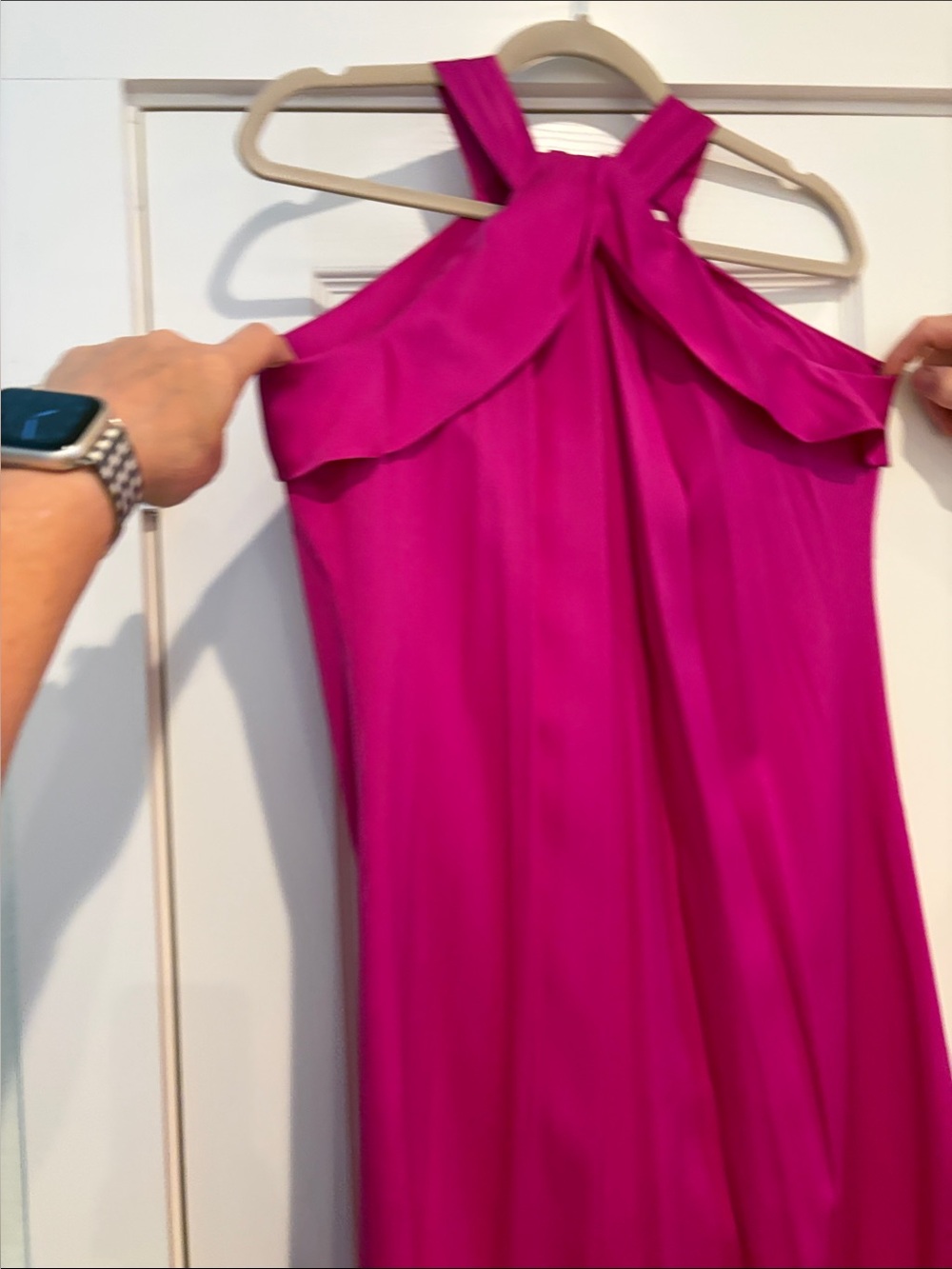 Banana Republic Halter Dress in Fuchsia